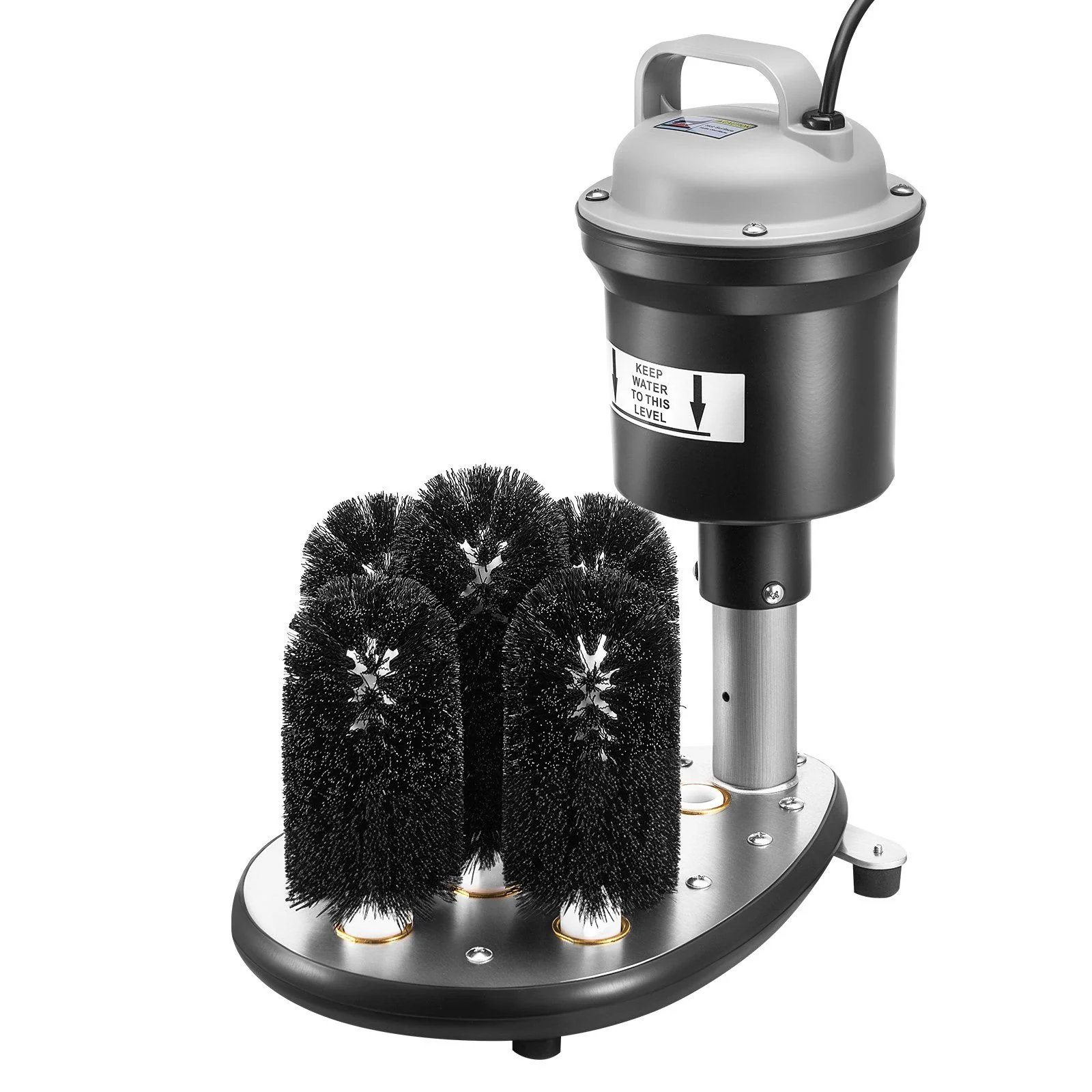 Modern VEVOR Electric Glass Washer 5-Brush Bar Glass Cleaner 1200 Cups H for Wine Glass - Black 2 Elite