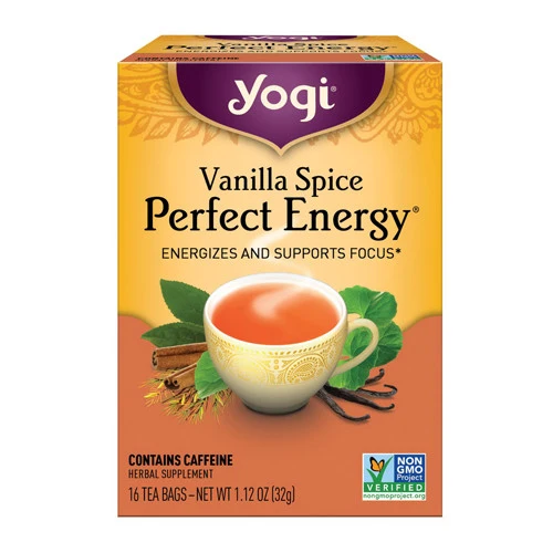 Top-Quality Yogi Vanilla Spice Energy Herbal Supplement Tea Bags - 16 Ea High-Performance