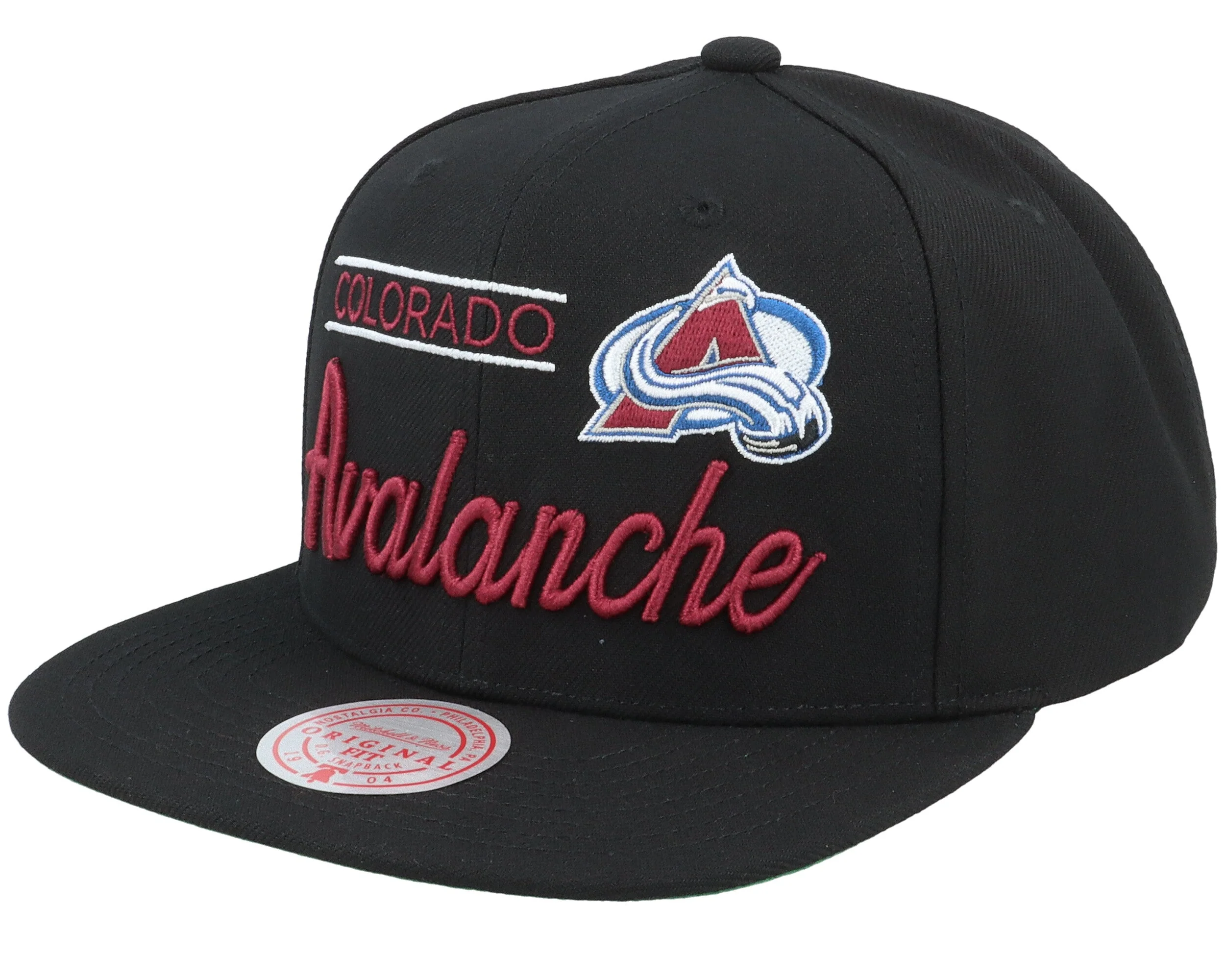 Casual Mitchell Ness Men's NHL Retro Lock Up Snapback Avalanche Snapback Caps Reliable