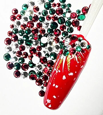Solid Holiday Mix Pave Pack of Crystals - Preciosa High-Quality
