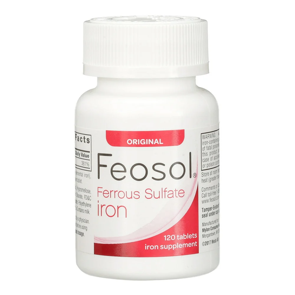Prestigious Feosol Ferrous Sulfate High Potency Iron Tablets 120 Ea Expertly Made