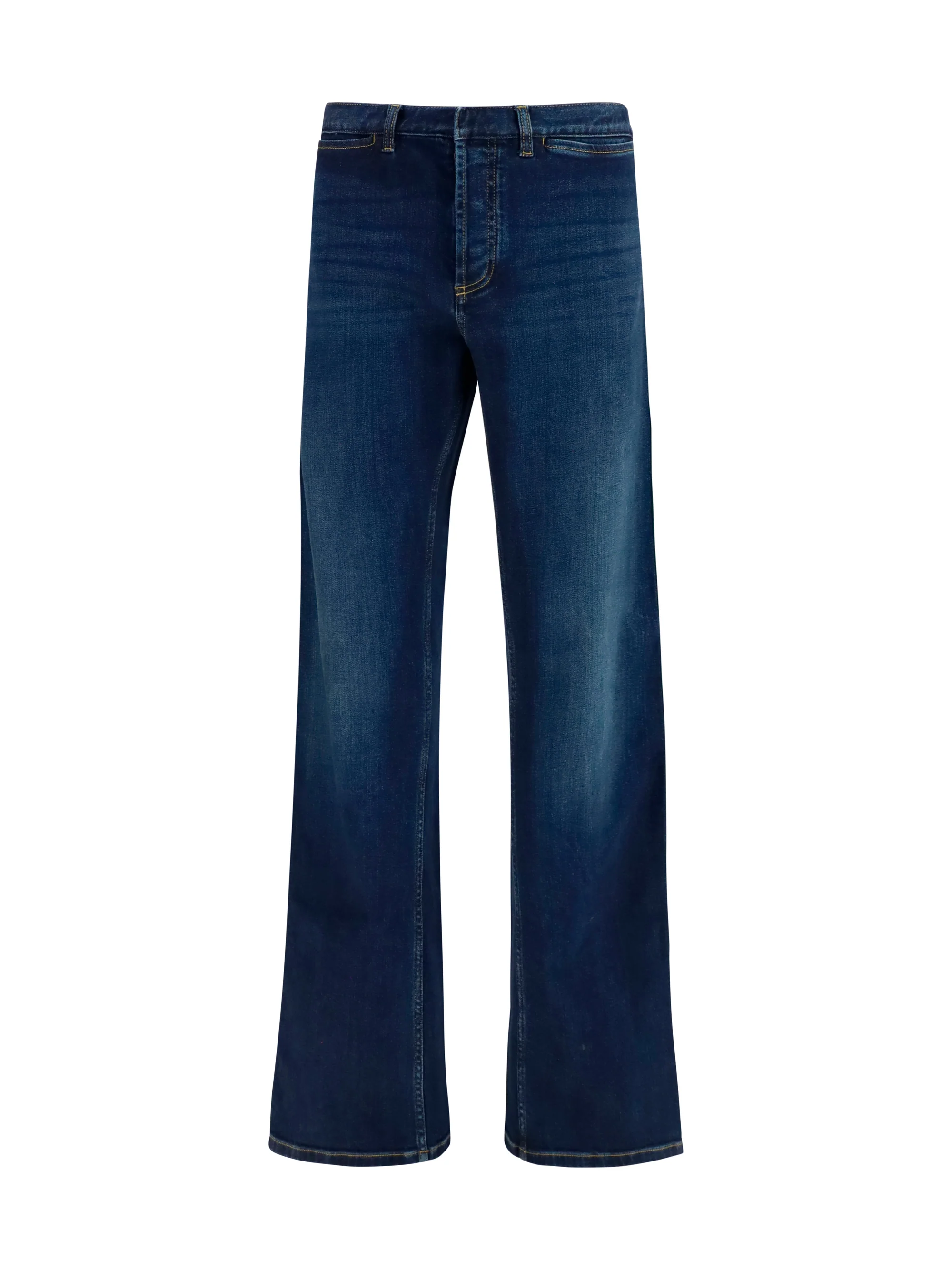 Flexible Jeans With Web Stripe - Blue Fast