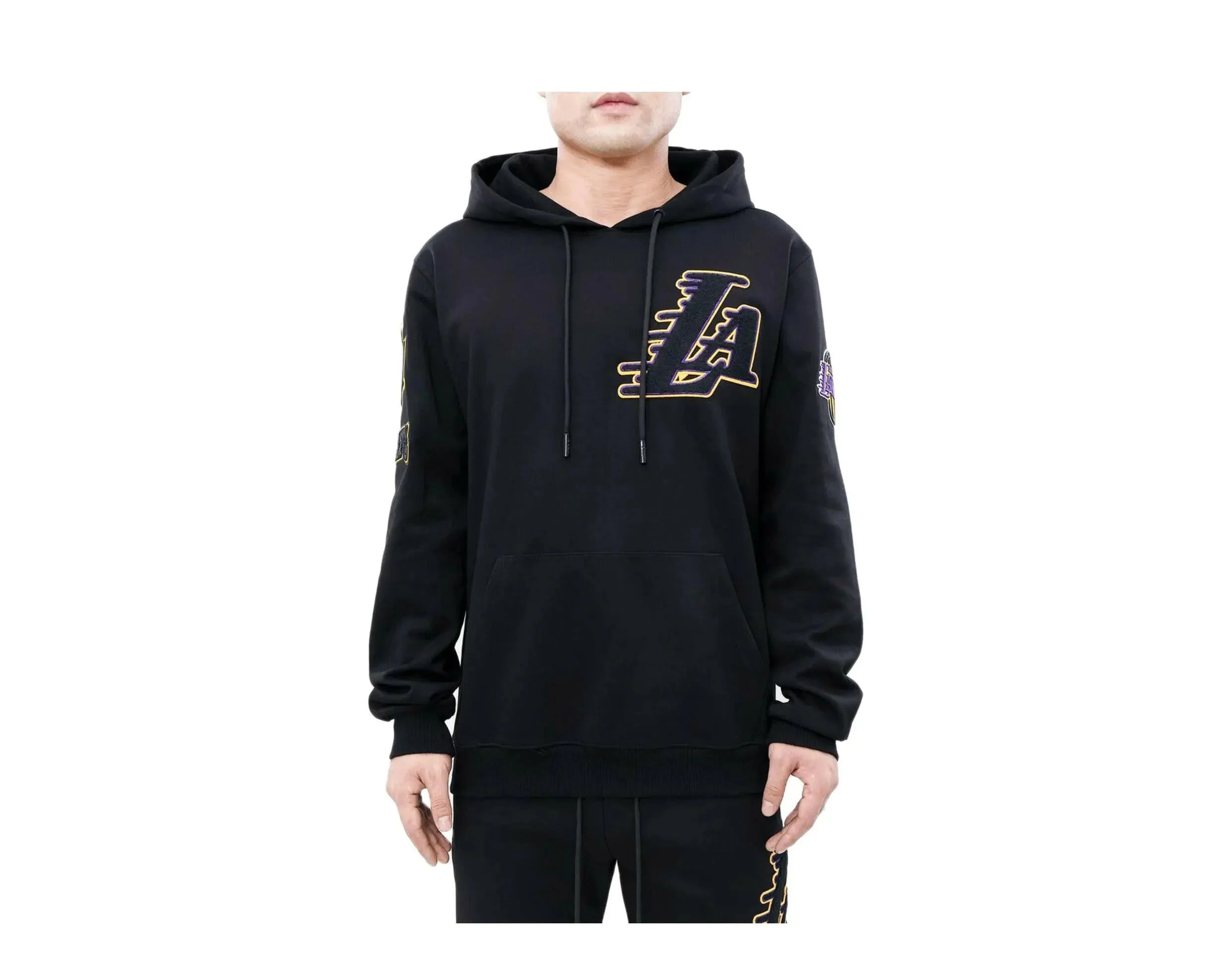 Exceptional Pro Standard Los Angeles Lakers Logo Men Hoodie Black Minimalist