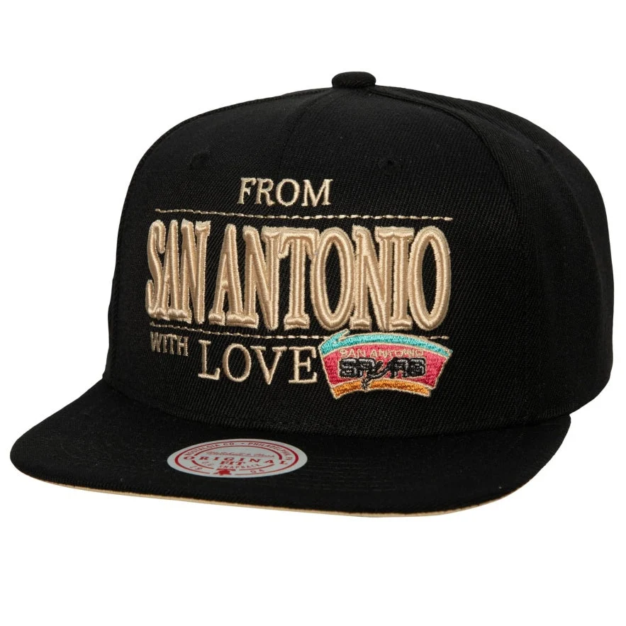 Outstanding Mitchell Ness Men's NBA With Love Snapback Hwc Spurs Snapback Caps Comfortable