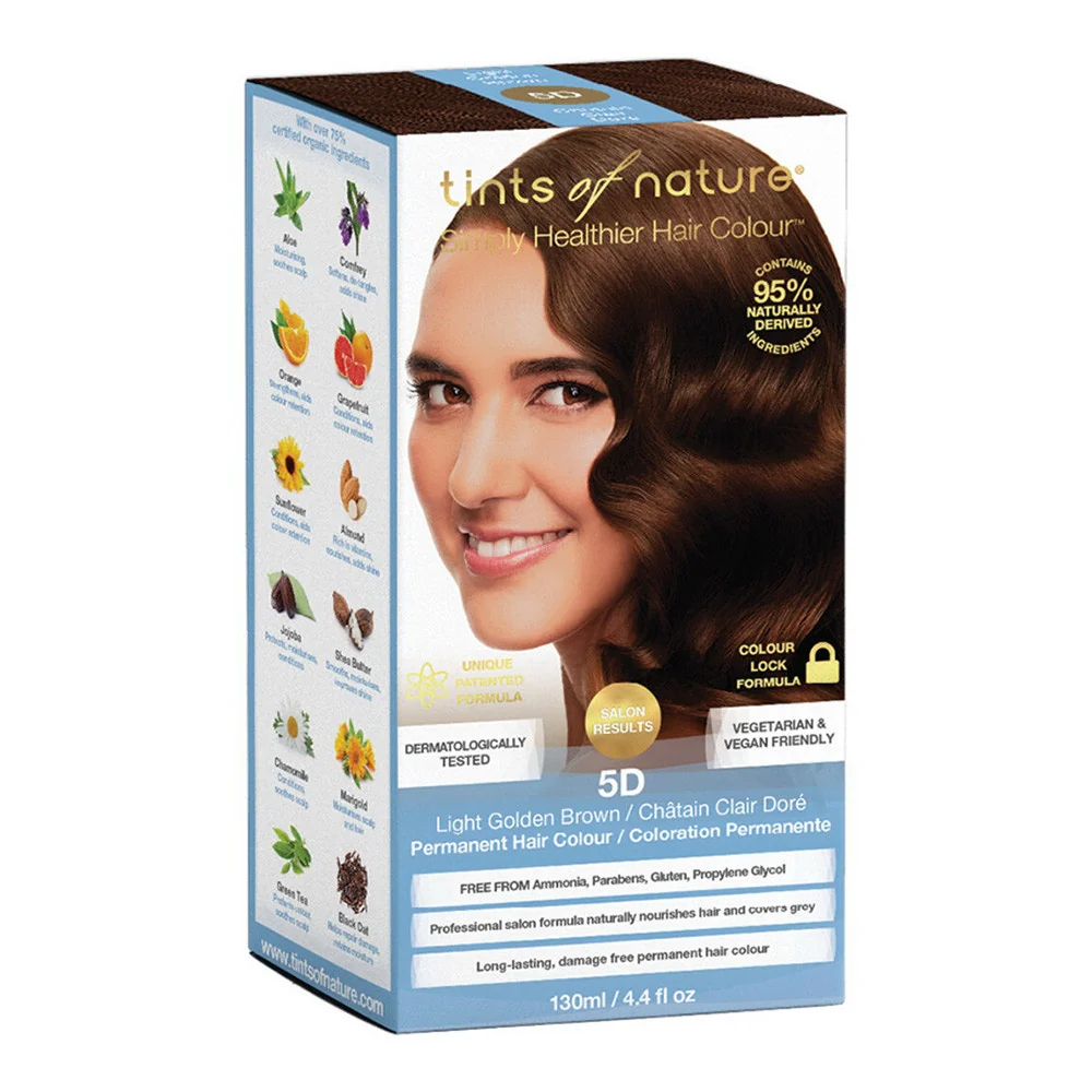 Advanced Tints of Nature 5D Light Golden Brown Permanent Hair Colour 4.4 Oz Optimized