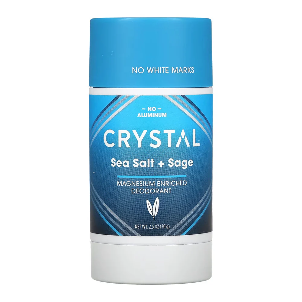 Original Design Crystal Body Deodorant Magnesium Enriched Deodorant Sea Salt Sage 2.5 Oz Classic