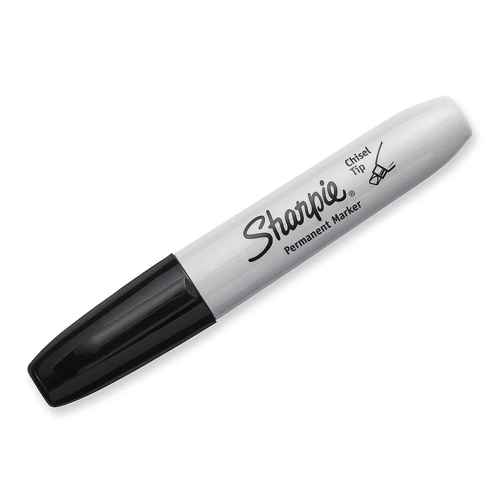Smooth Sharpie Permanent Marker Chisel Tip Black 1 Ea Soft
