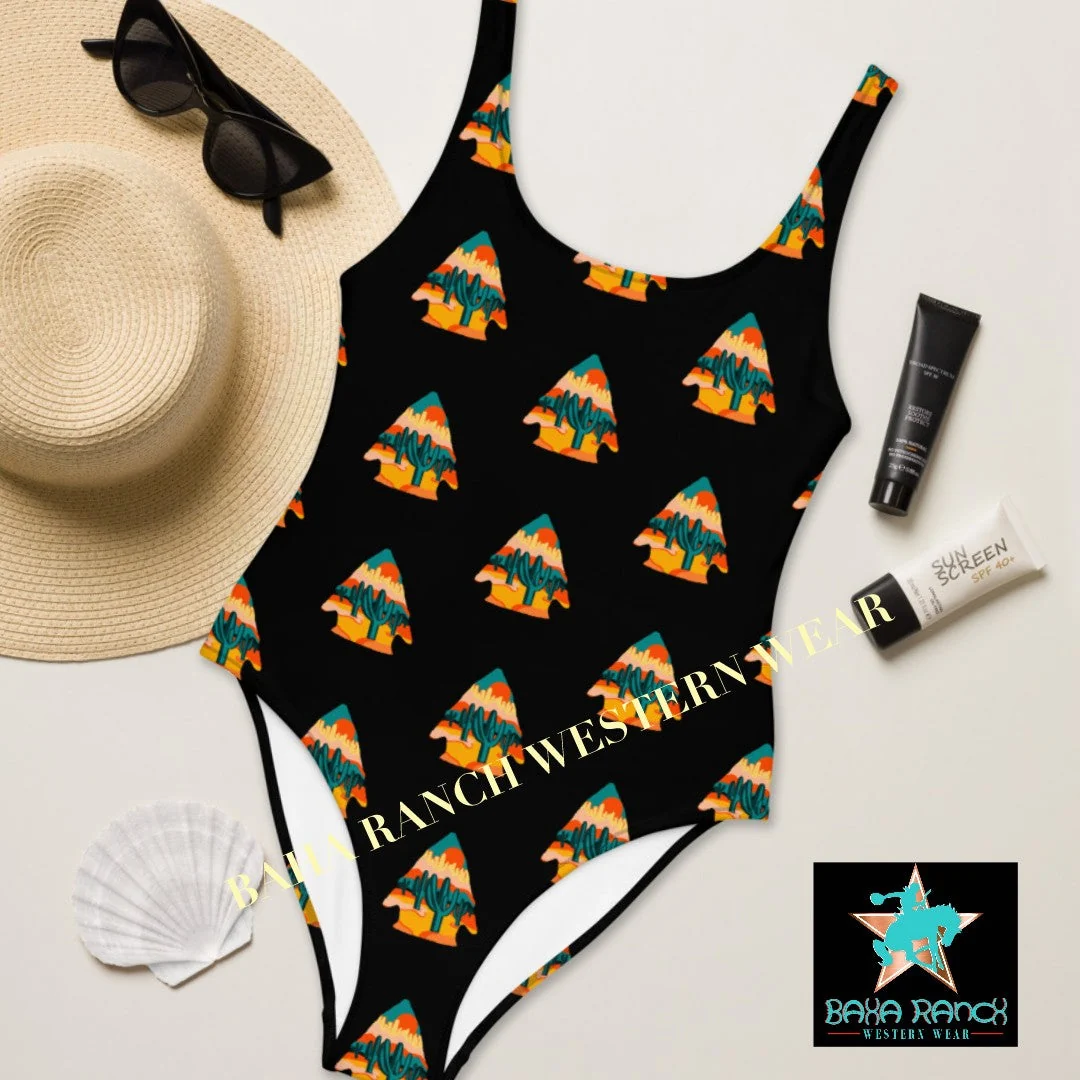 Breathable Yeehaw Desert Arrowhead One-Piece Swimsuit Healthy