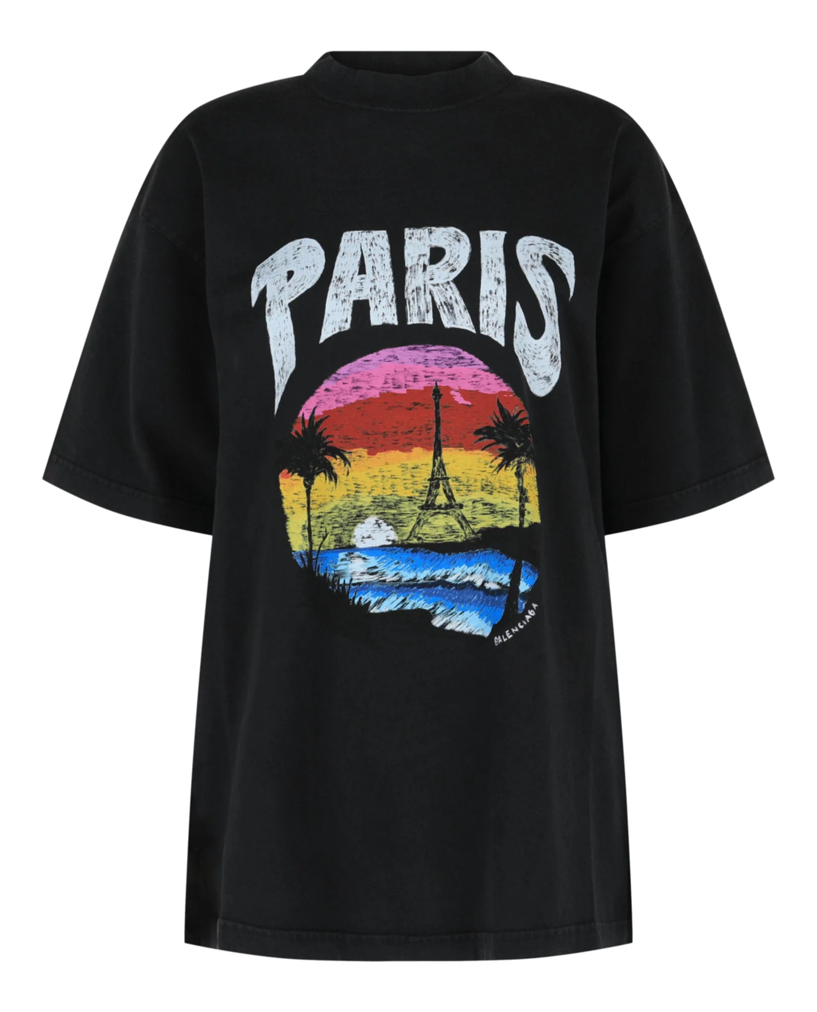 Contemporary Balenciaga Medium Fit Paris Tropical T-Shirt High-End