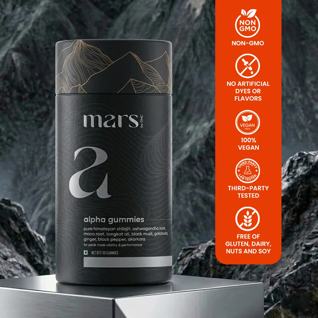 Refined Mars Alpha Gummies - Advanced 10-in-1 Formula for Power Drive Vitality with High-Potency Shilajit Ashwagandha Artisan
