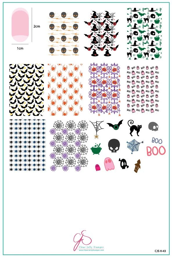 Innovative Wallpaper - BOO CjSH-43 - Clear Jelly Stamping Plate Professional