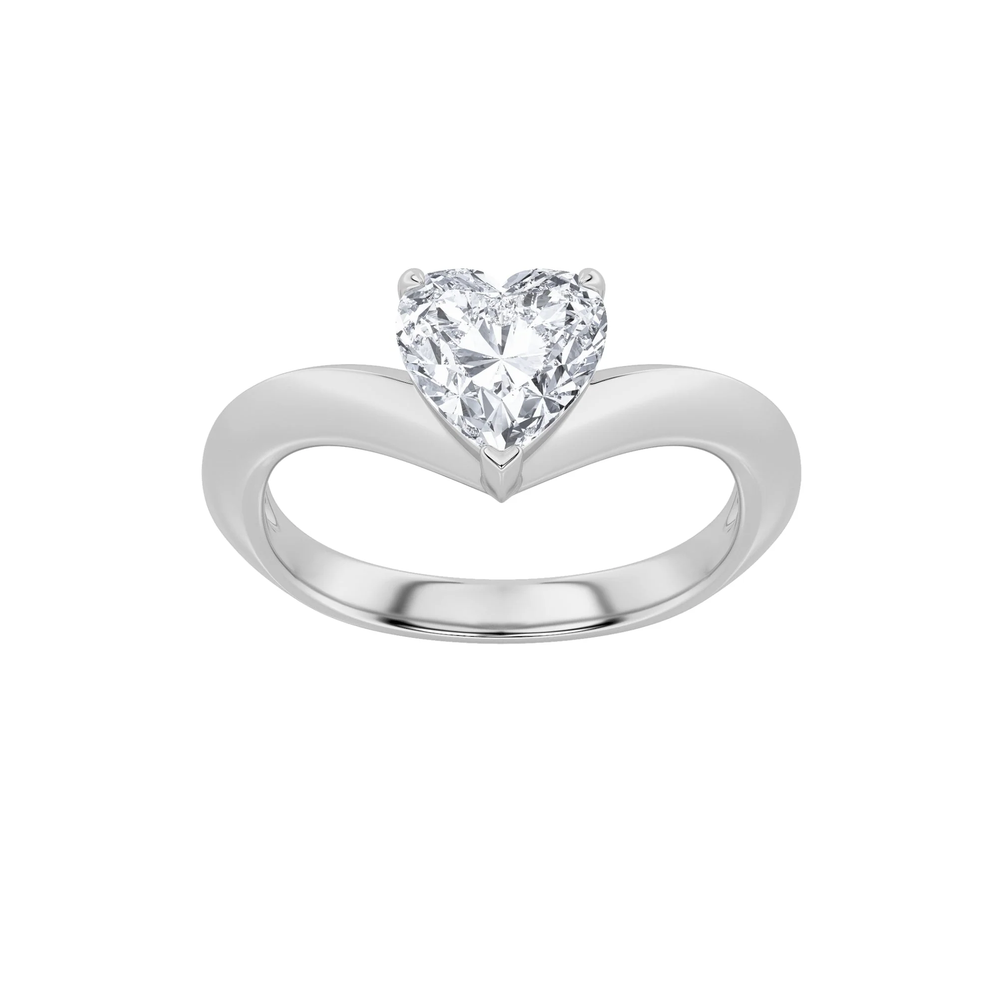 Specialty 1Cttw Heart Shaped Lab Grown Diamond F Heart Shaped Ring in 14K Gold Versatile