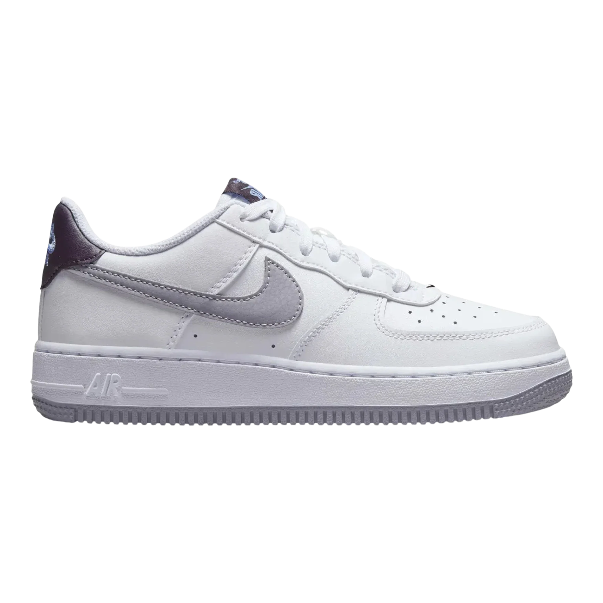 Contemporary Nike Air Force 1 Big Kids' GS Sneakers — White Cement Grey Low-Top Excellent
