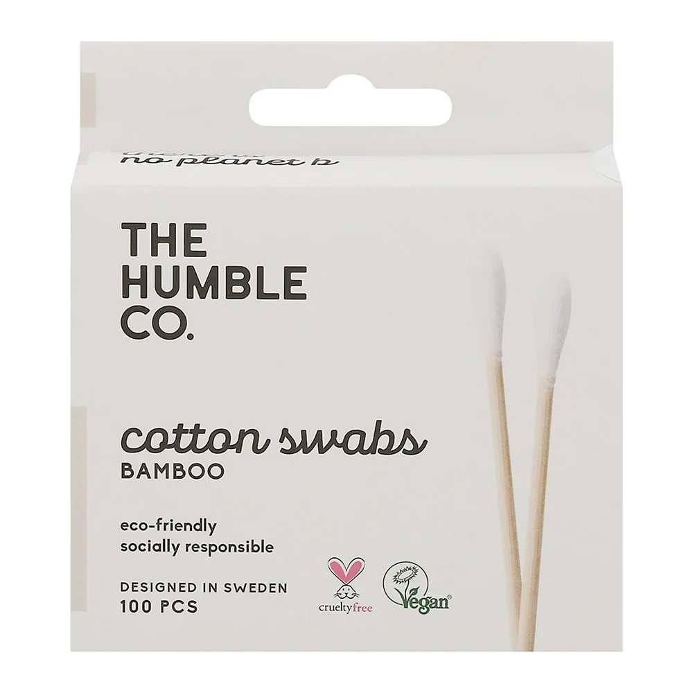 Solid The Humble Co Bamboo Cotton Swabs White 100 Ea Smart