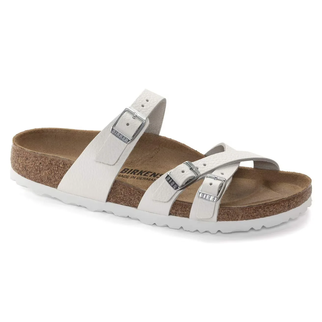 Top-Quality Birkenstock Unisex Franca Natural Leather White Elegant
