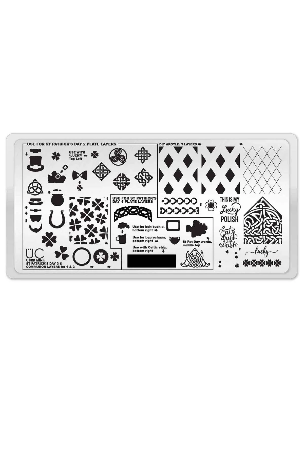 Advanced St Patrick's Day 3 - Uber Chic Mini Stamping Plate Official
