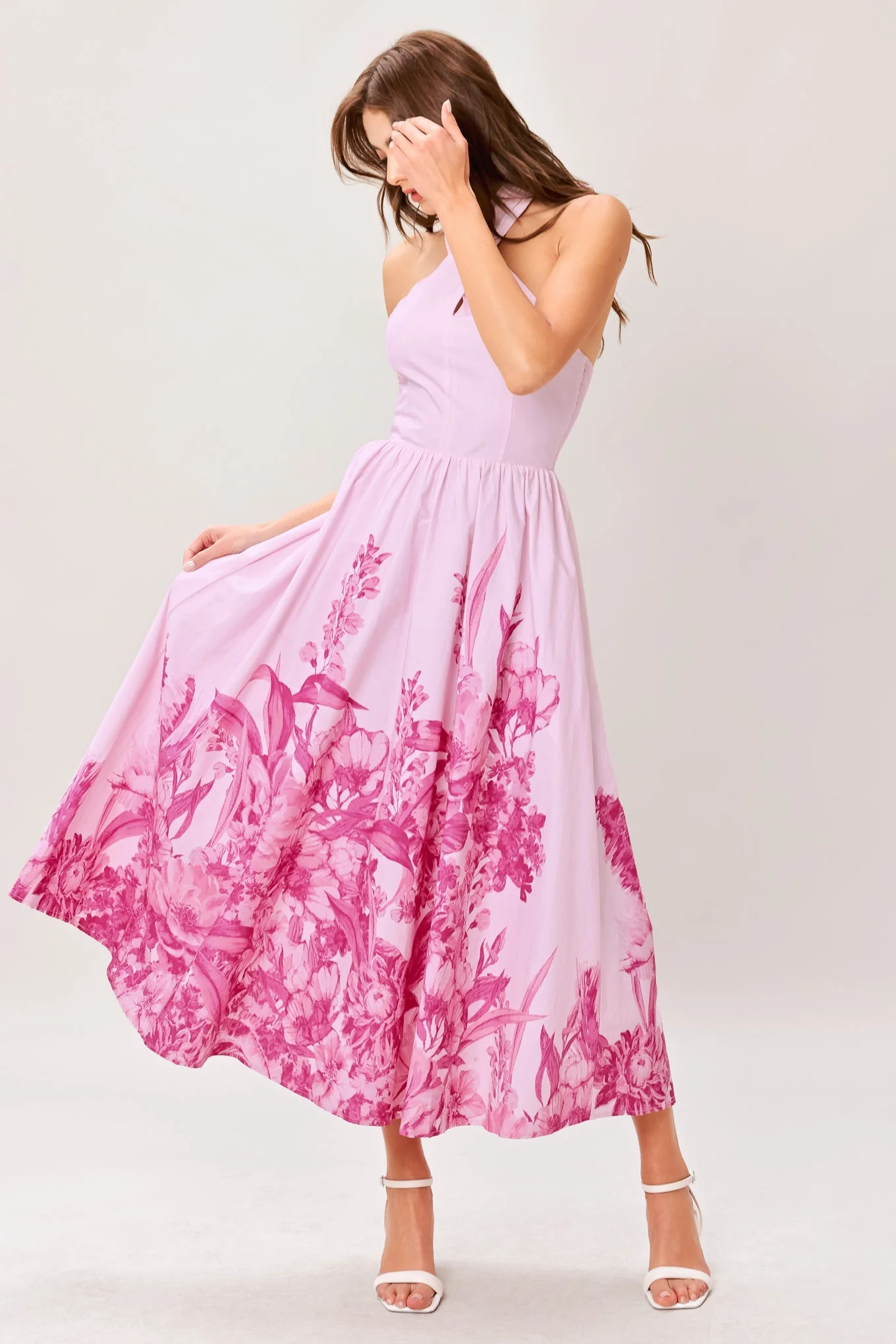 Enhanced Roselight Dream Woven Midi Dress Prestigious