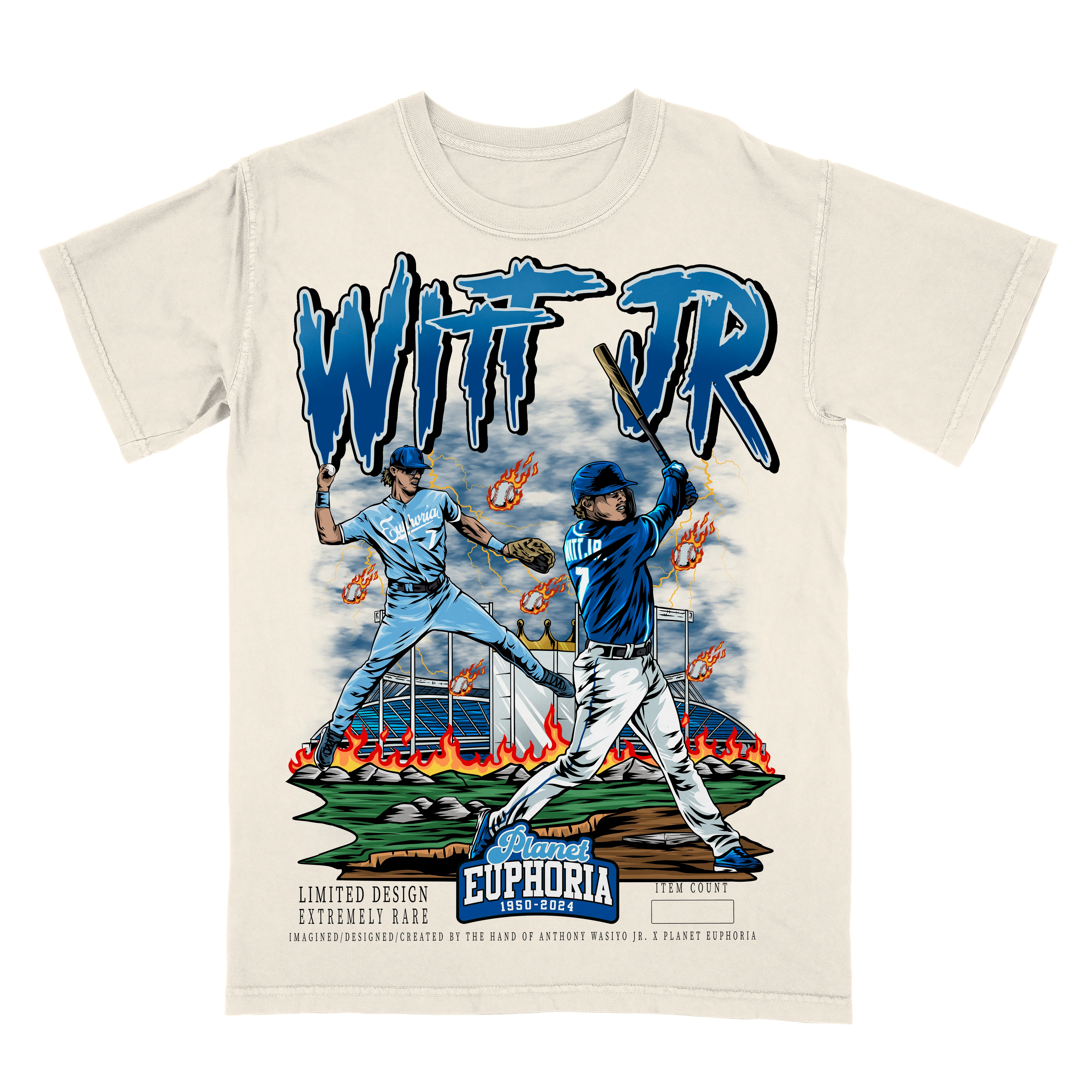 Reliable Youth Bobby Witt Jr. Limited Edition MLB Player Graphic T-Shirt Premium
