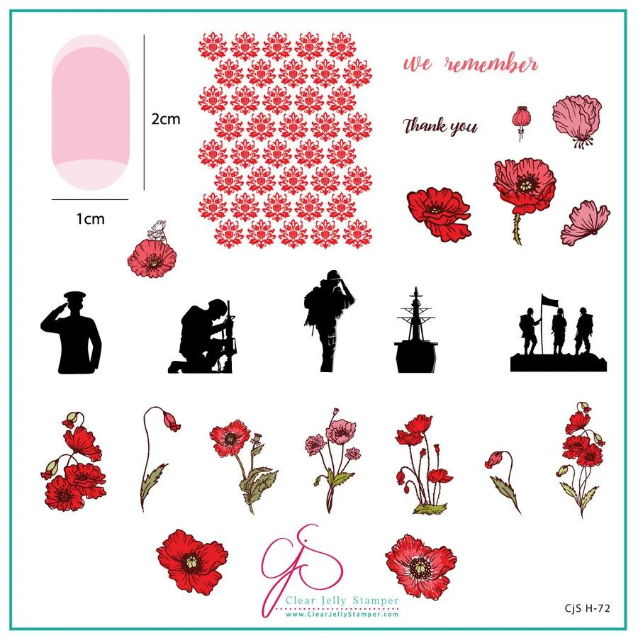 High-Quality We Remember CjSH-72 Steel Nail Art Medium Stamping Plate Premium Material