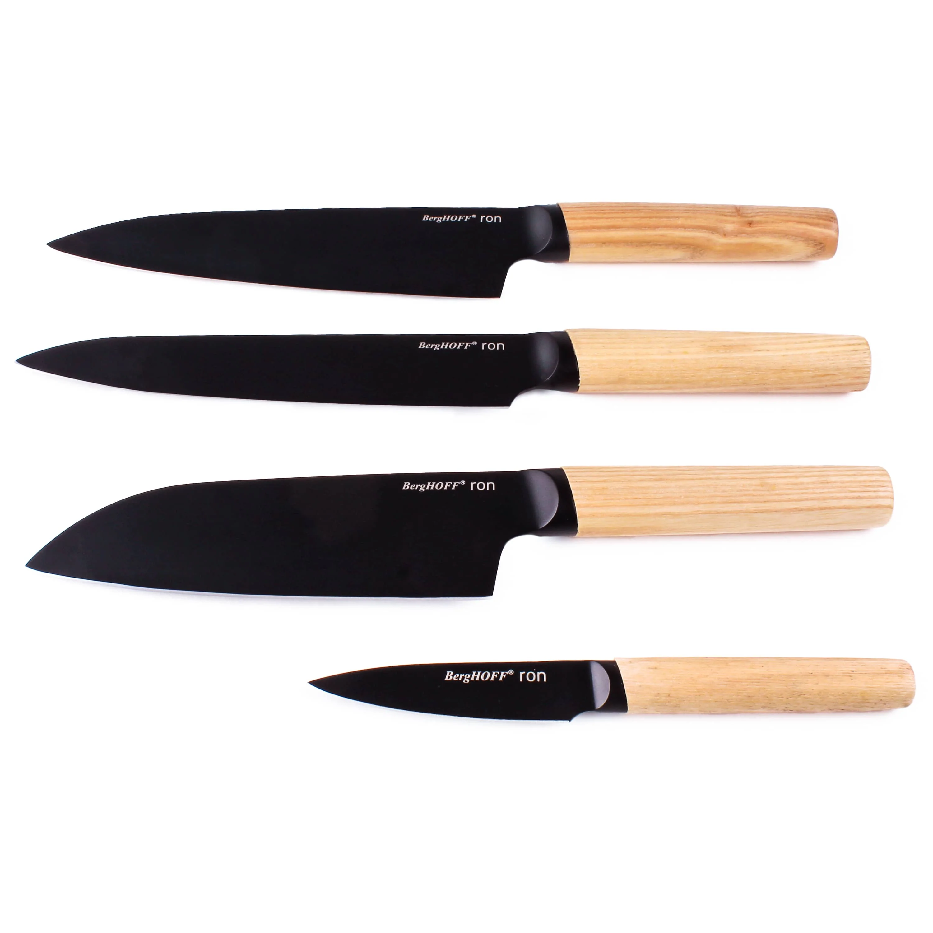Breathable BergHOFF Ron Stainless Steel 4pc Knife Set Natural Quality