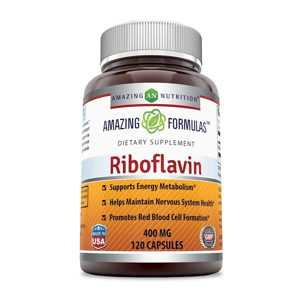 Expertly Made Formulas Riboflavin Dietary Supplement 400mg Capsules 120 Ea Smooth