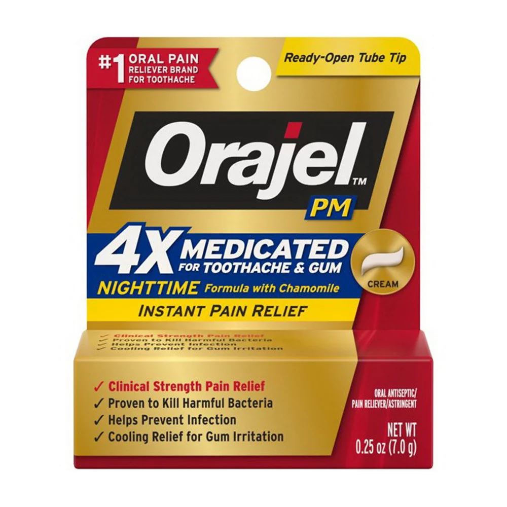 Soft Orajel Pm Long Lasting Toothache Pain Relief Cream - 0.25 Oz Safe