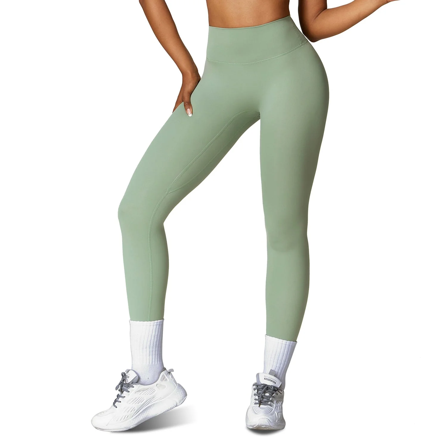Easy-to-Use Women 's High Waist Workout Leggings Tummy Control Compression Yoga Tight Pants Gym Pants Athletic Running Leggings with 25In Inseam No Front Seam Sophisticated