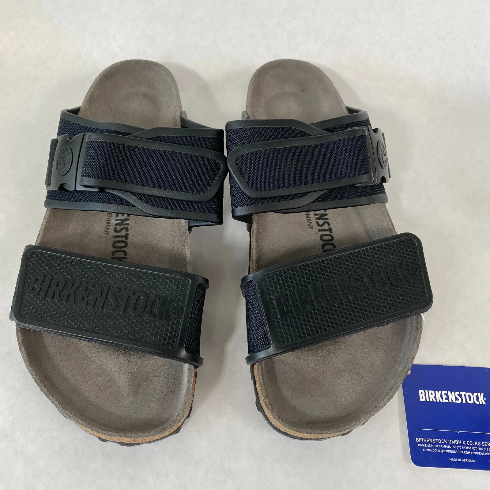 Official Birkenstock Unisex Rotterdam Microfiber Black Smooth