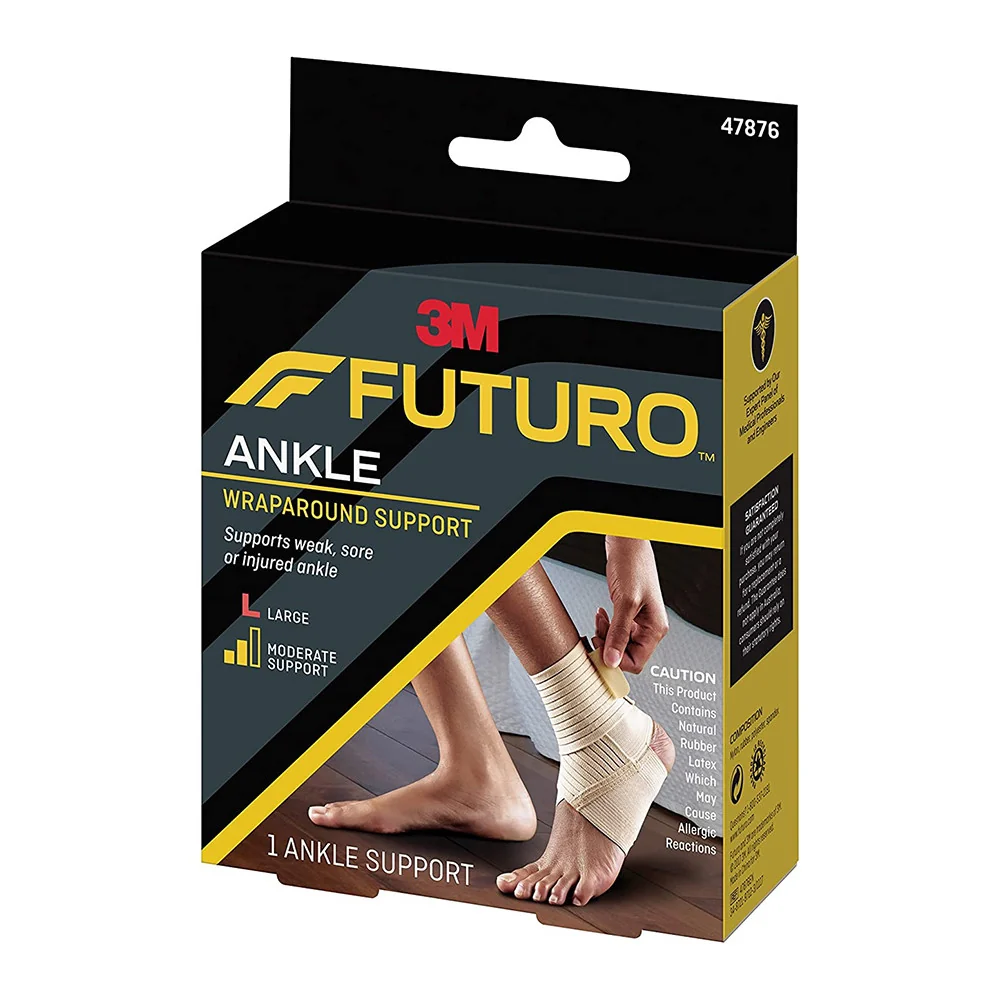Carefully Designed 3M Futuro Wrap Around Ankle Support Moderate Support Large 1 Ea Natural