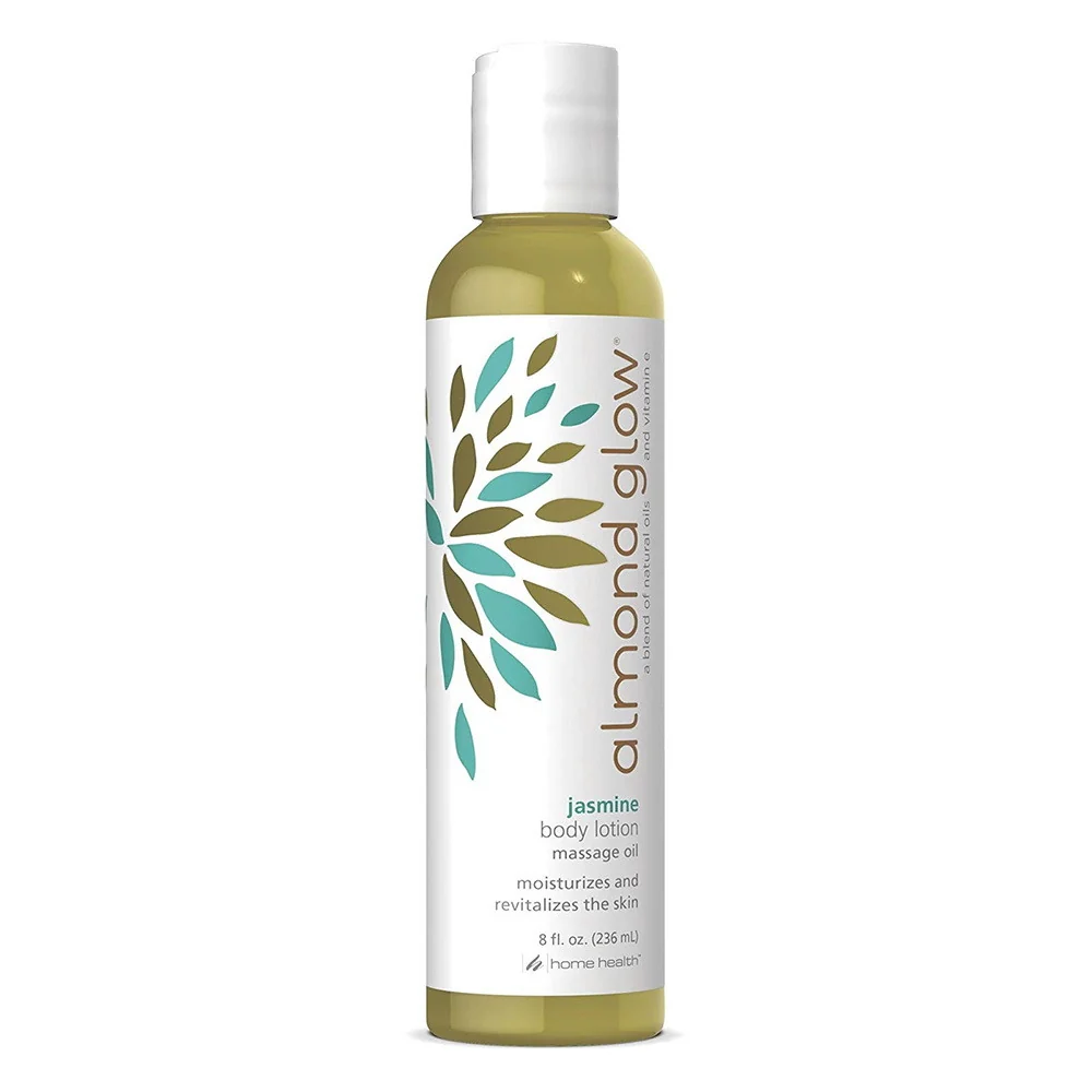 Professional Home Health Almond Glow Jasmine Skin Body Lotion Massage Oil 8 Oz Authentic