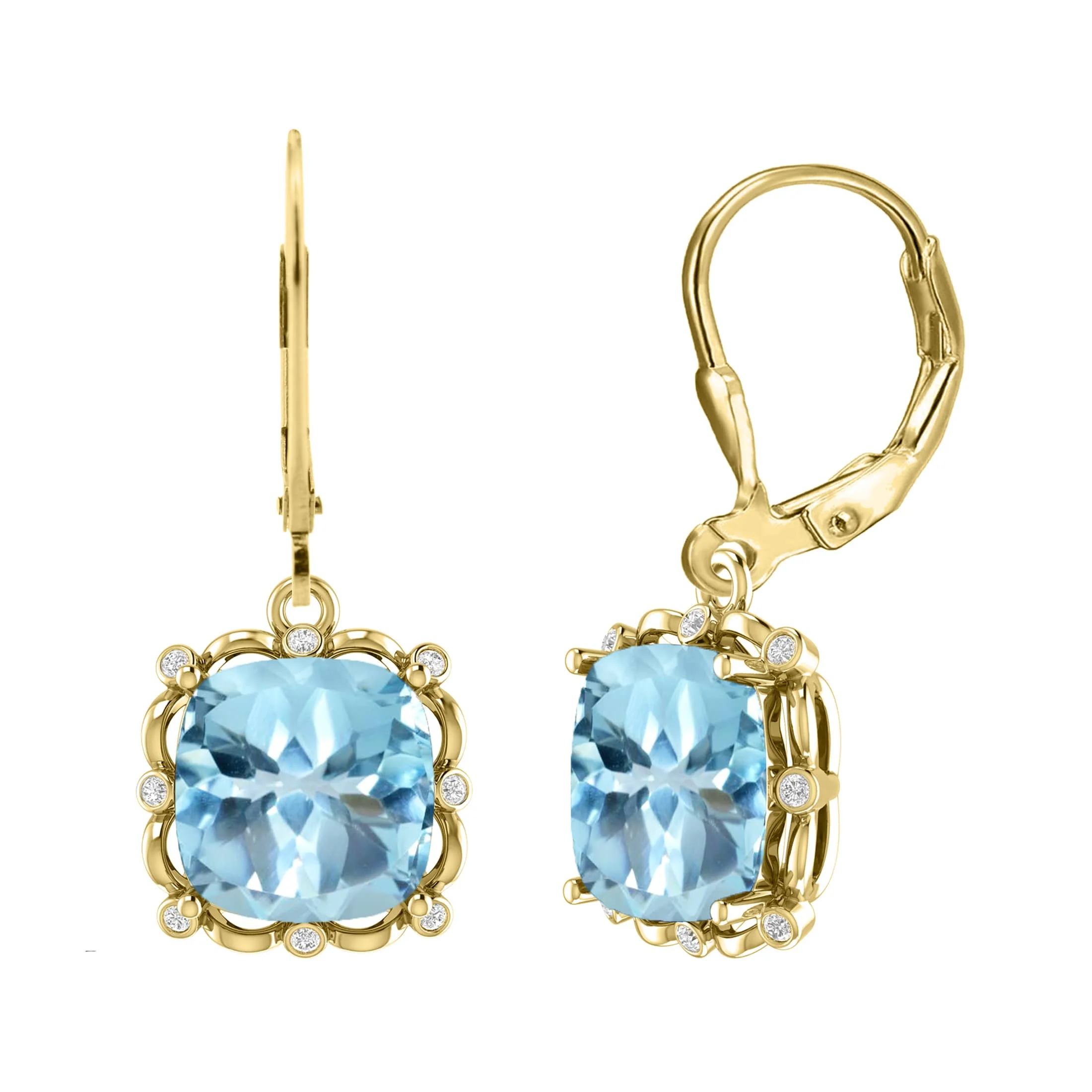 Detailed V3 Jewelry Gold Over Sterling Silver with Natural Citrine and White Topaz Drop Earrings Trusted