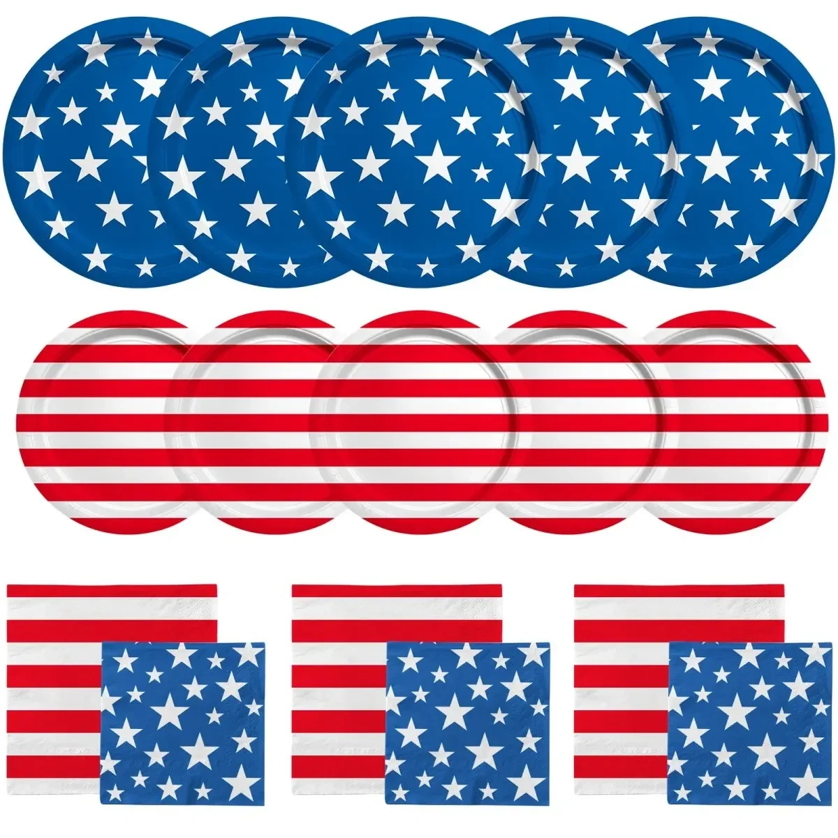 Quality American Flag Disposable Table Decor Kit Dependable