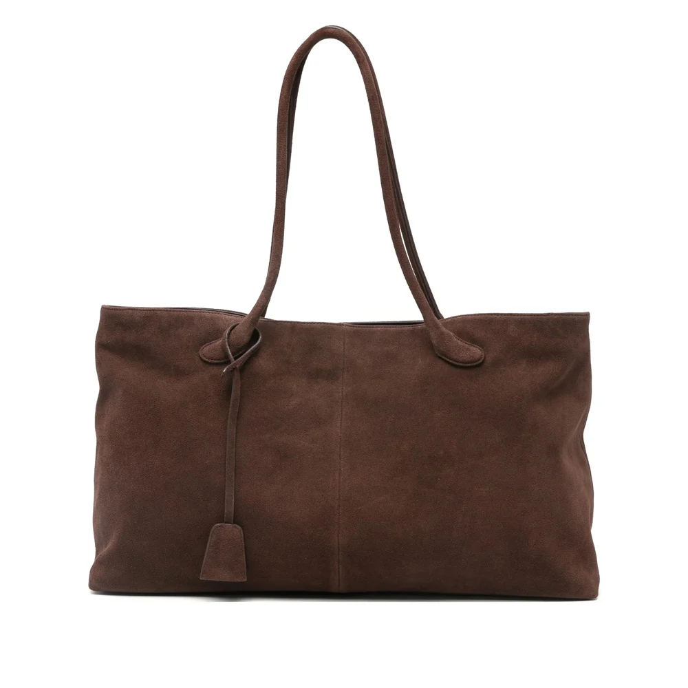 Superior Shoulder Bag Brown Suede Certified