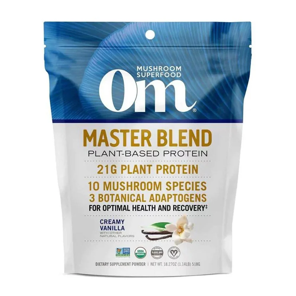 Fine Crafted Om Mushroom Superfood Master Blend Plant Based Protein Powder Creamy Vanilla 10 Ea Comfortable