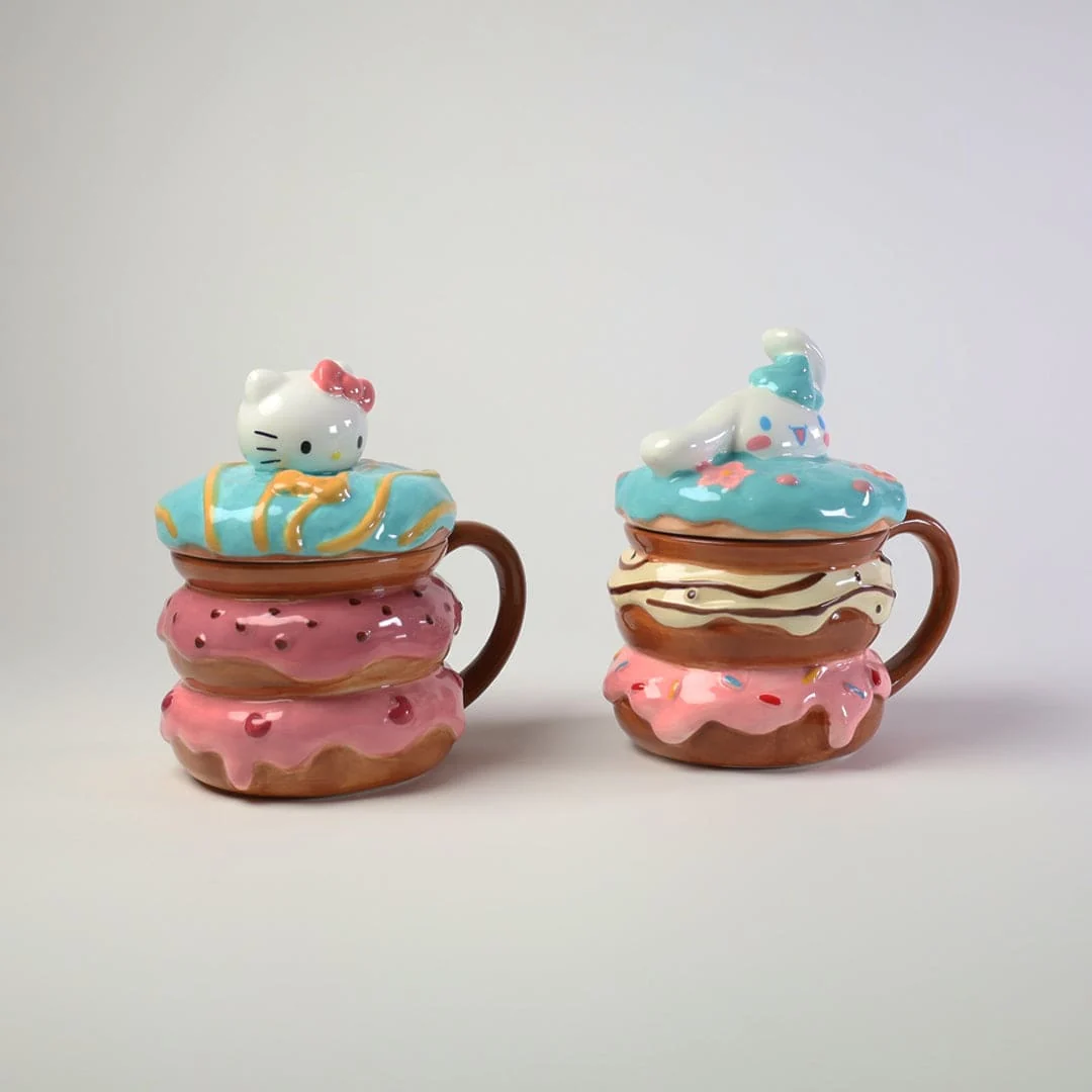 Pure Hello Kitty And Cinnamoroll Donut Mug Set First-Class