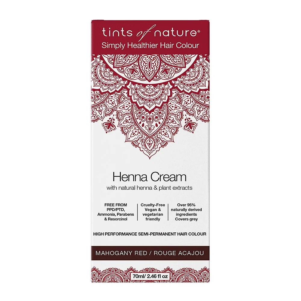 Artisan Tints of Nature Henna Cream Hair Colour Mahogany Red 2.46 Oz Contemporary