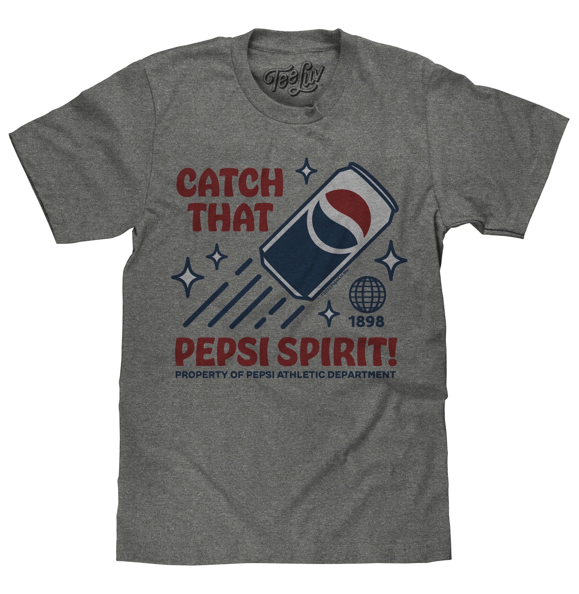 World-Class Retro Catch That Pepsi Spirit Soda Logo T-Shirt - Graphite Heather Eco-Friendly
