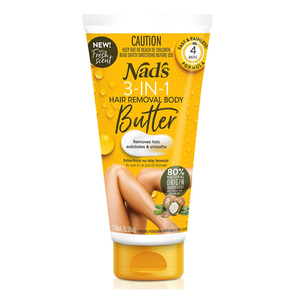 Fast Nads 3 in 1 Hair Removal Body Butter Cream 5.1 Oz Relaxed