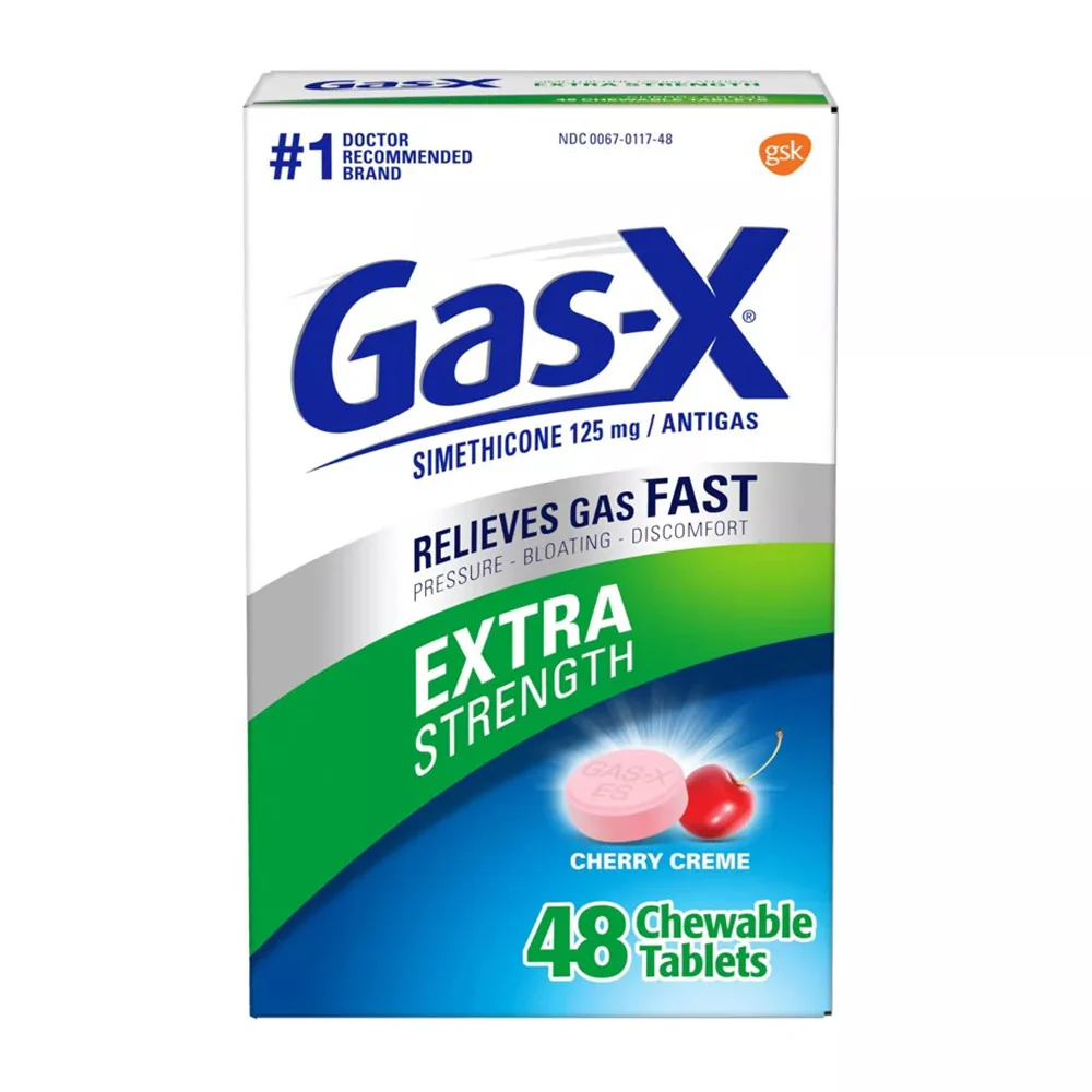 Comfortable Gas-X Extra Strength Chewable Tablets With Cherry Creme 48 Ea Trusted