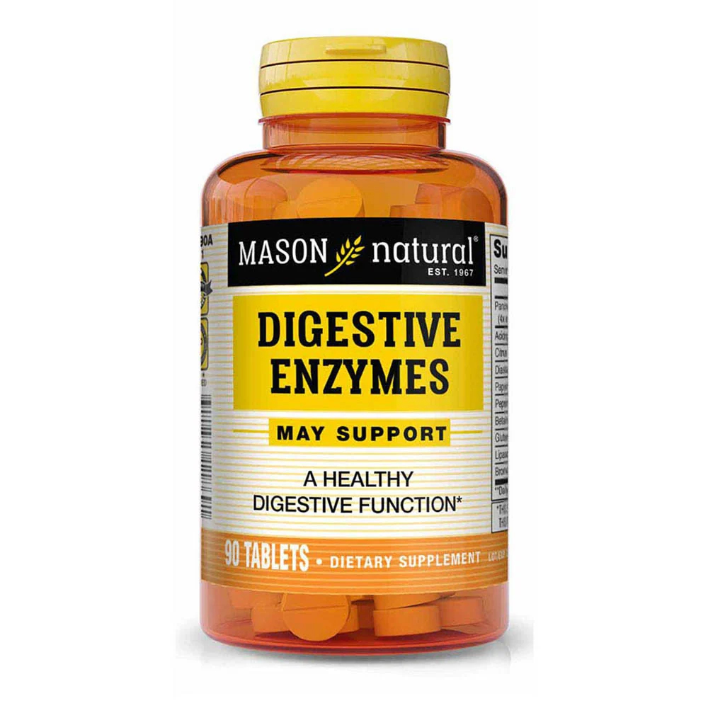 Carefully Designed Mason Natural Digestive Enzymes Dietary Supplement Tablets - 90 Ea Professional