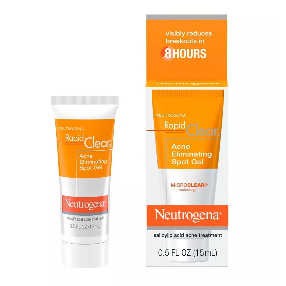 Green Neutrogena Rapid Clear Acne Eliminating Spot Gel 0.5 Oz Classic
