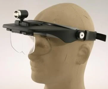 Fine Crafted Jeweler's Lighted Head Band Mount Visor Magnifyer Loupe Effective