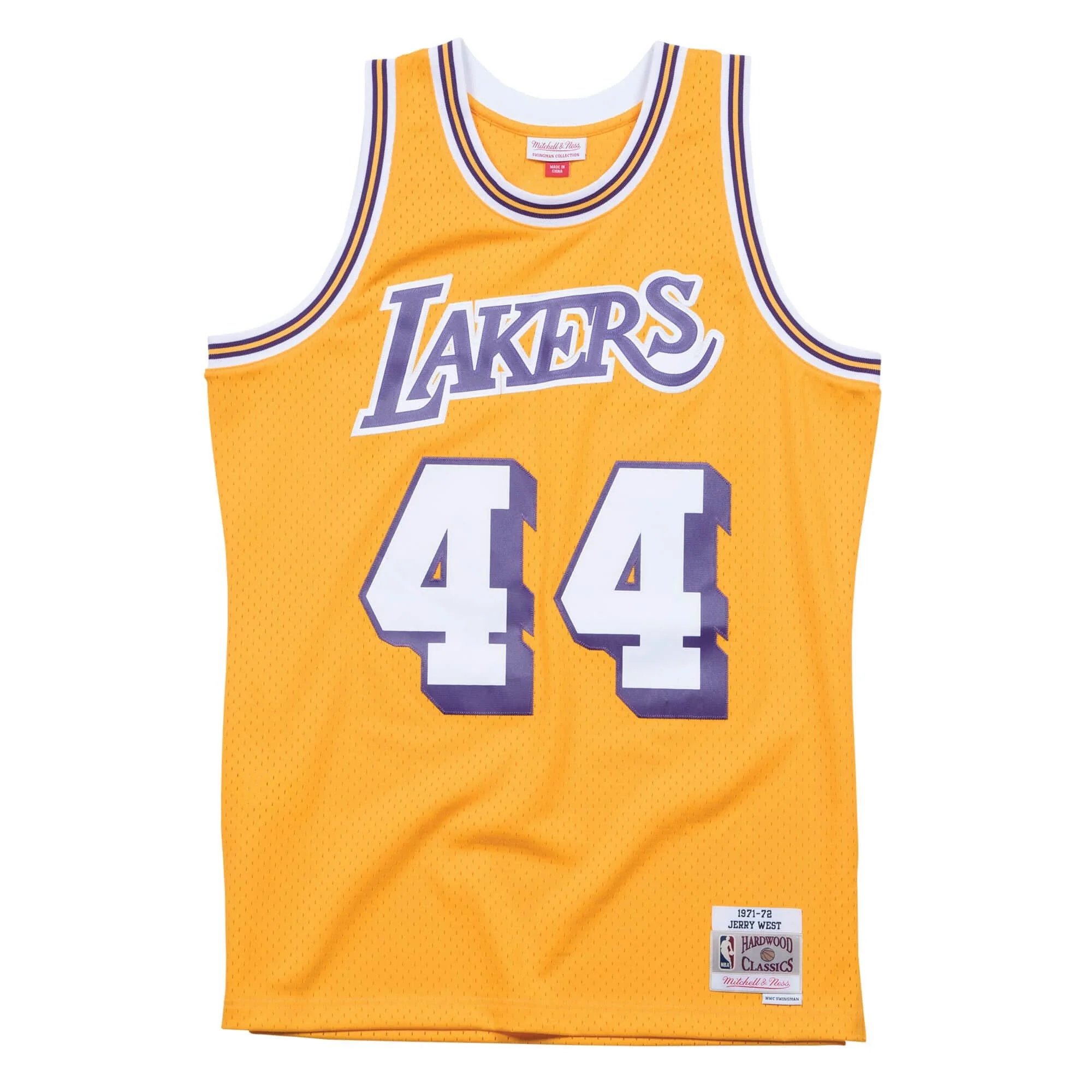 Practical Mitchell Ness Men's NBA Swingman Jersey Los Angeles Lakers 71-72 Jerry West Jerseys Excellent
