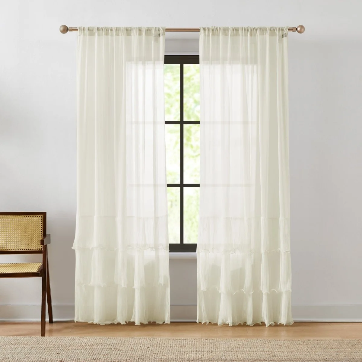 High-Grade Georgette Sheer Curtain Panels Exceptional