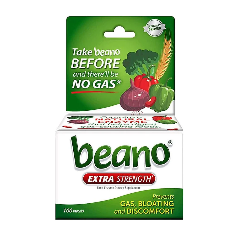 Traditional Beano Food Enzyme Supplement Tablets 100 Ea Organic