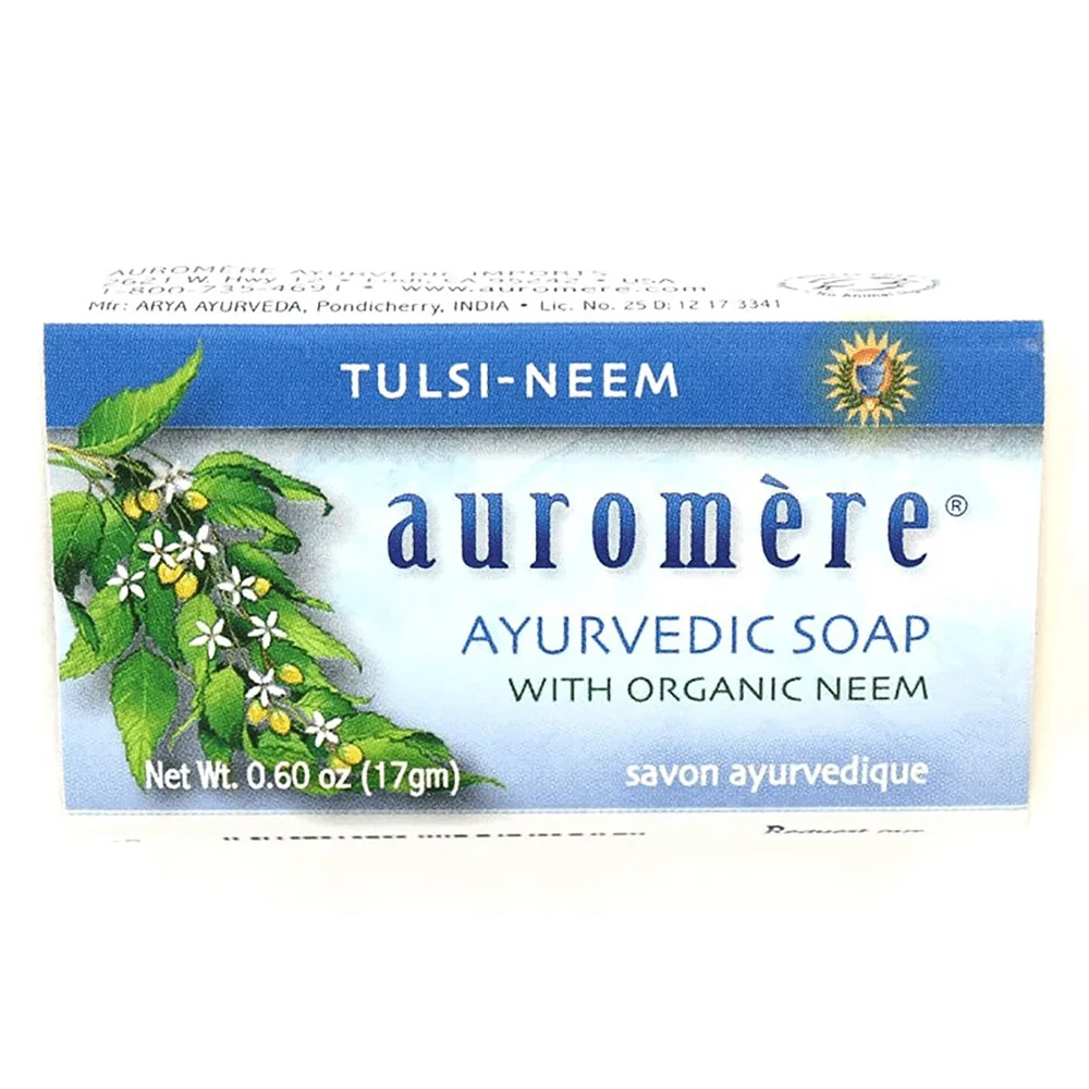 Effective Auromere Ayurvedic Soap Tulsi-Neem 0.60 Oz Innovative