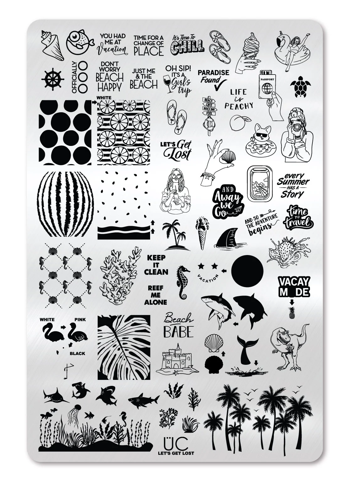 Artisan Let's Get Lost - Uber Chic Stamping Plate Fashionable