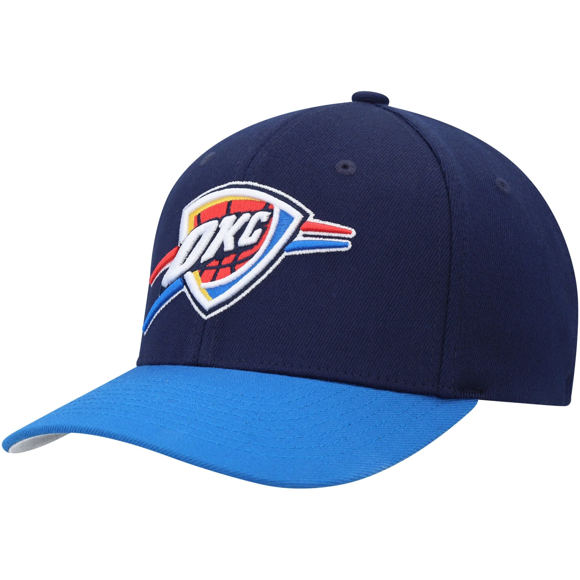 Genuine Mitchell Ness Men's NBA Team 2 Tone 2.0 Stretch Snapback NBA Thunder Snapback Caps Secure