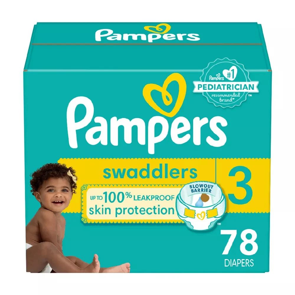 Clean Pampers Swaddlers Active Baby Diapers Size 3 78 Ea Dependable