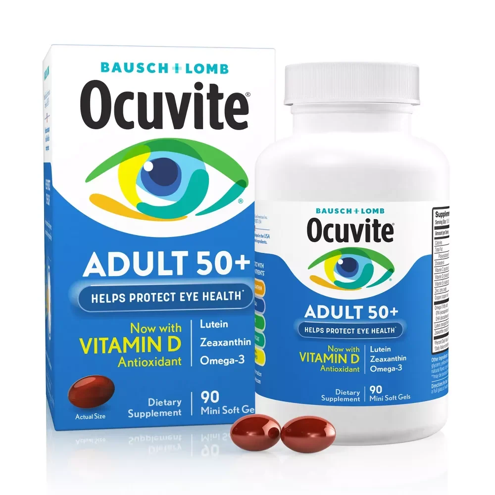 Fast Ocuvite Adult 50 Plus Eye Vitamin Mineral Supplement Softgels 90 Ea Durable